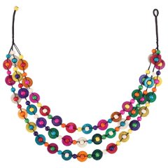 Bohemian Coconut Shell Wood Bead Necklace for Women Mothers Day Gifts