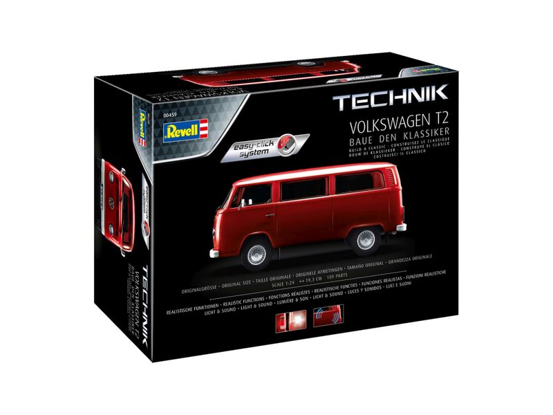 Revell Easy Click 1/24 Volkswagen T2 Bus "Technik" Plastic Model Kit