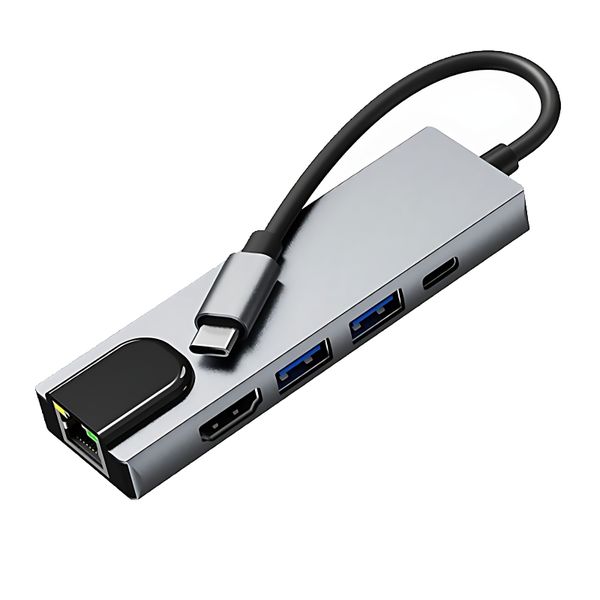 5-in-1 Type-C, Network Port Multifunction Interface Docking Station Usb Hub