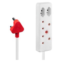 Switched 4-Way Medium Surge Protection Extension Lead - 3m