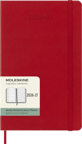Moleskine 2027 18m Scarlet Red Large Weekly Hard