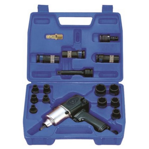 King Tony Pneumatic Impact Wrench Set 1/2"Dr 9-27mm 21 Pieces