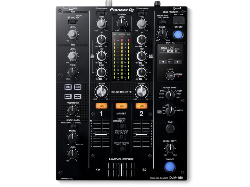 Pioneer DJ - DJM-450 2 Channel DJ Mixer with Beat FX