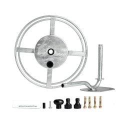 Hose Reel Steel Wall Mount 100M Galvanised Excluding Hosepipe