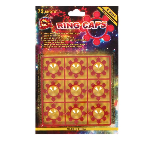 Bulk Pack x 15 8 Shot Gun Refill Caps 9 Rolls Per Card