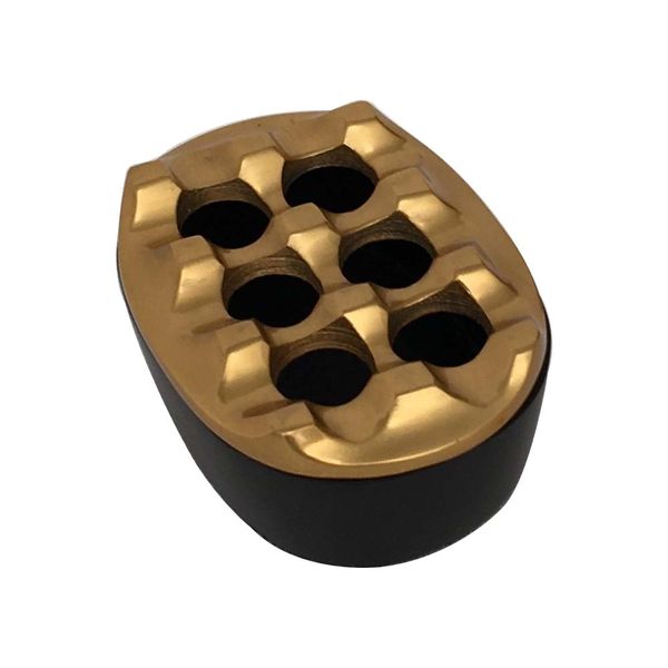 YB Ambiente - Oval Dunes Matt Black And Brass Ashtray