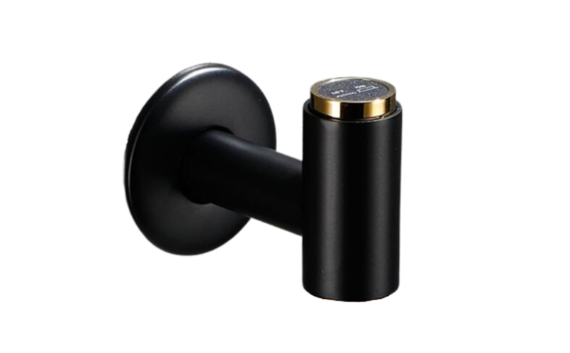 Black All Copper Quick Open Single Faucet