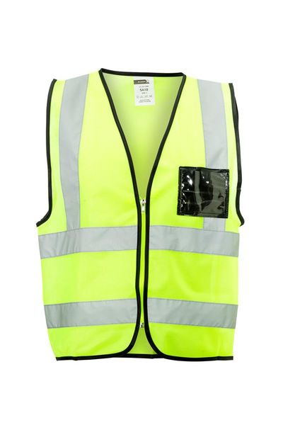 Dromex - Lime Reflective Vest With Zip And Id Pocket - Small