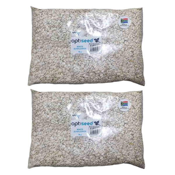 Optiseed-White Sunflower Seeds-Premium Nutritional Bird Food - 5kg- 2 Pack
