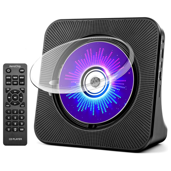 Desktop CD Player with Speakers,Portable Player with Hi-Fi Stereo Sound