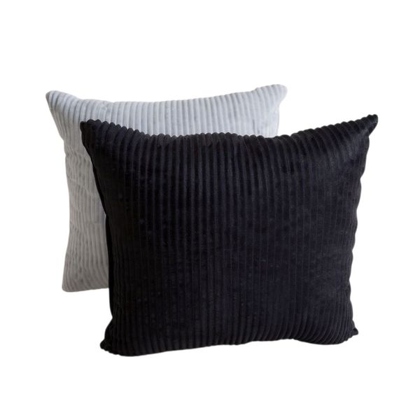 2 Tone Corduroy Decor Cushion Covers (Set of 2)