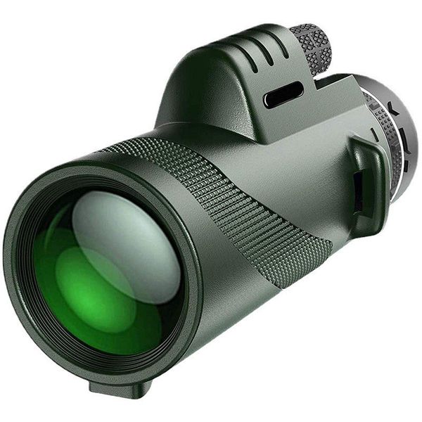 80x100 High Power HD Monocular Telescope with Phone Mount and Tripod