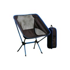 xOutdoor Black &amp; Blue Camping Chair with Carry Bag (53 × 60 × 65 cm).