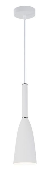 Bright Star Lighting Single Aluminium Pendant with Chrome Ring