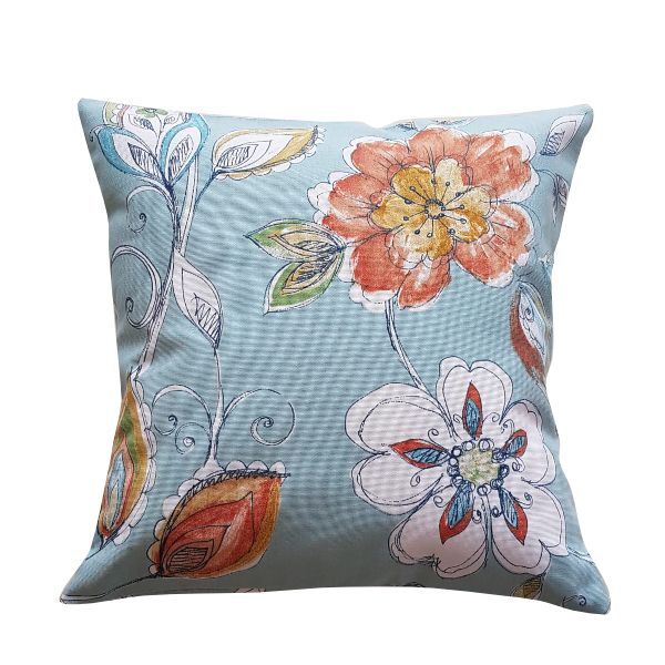 Flower Pillow/Cushion Pillowcase - Blue