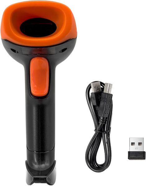 2-in-1 Wireless &amp; USB Barcode Scanner 2D QR Code Reader High Speed