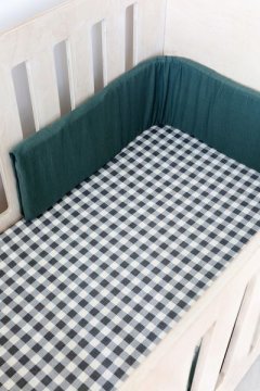 Phlo Studio- Sage Muslin Cot Bumper Cover