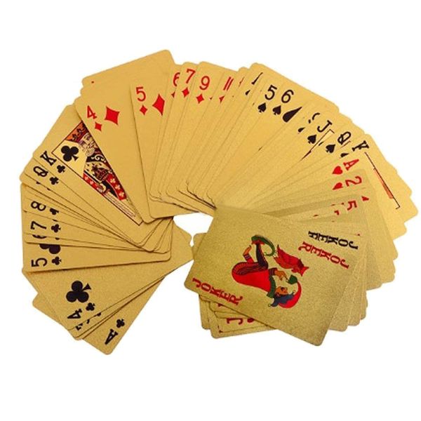 1 Pack Gold Foil Plated Playing Poker Cards