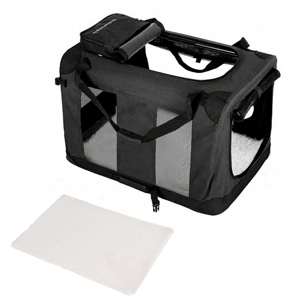 Portable Pet Carrier - Foldable Soft Mesh Travel Bag for Cats &amp; Dogs, Small