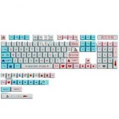 125 pcs Pixel War Keycaps for Keyboard XDA Profile Non-Backlit PBT