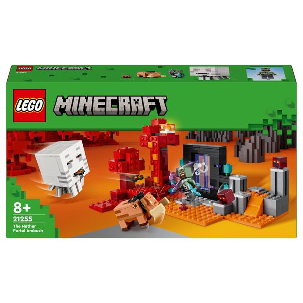 LEGO® Minecraft® The Nether Portal Ambush 21255 Building Toy Set - 352 Pieces
