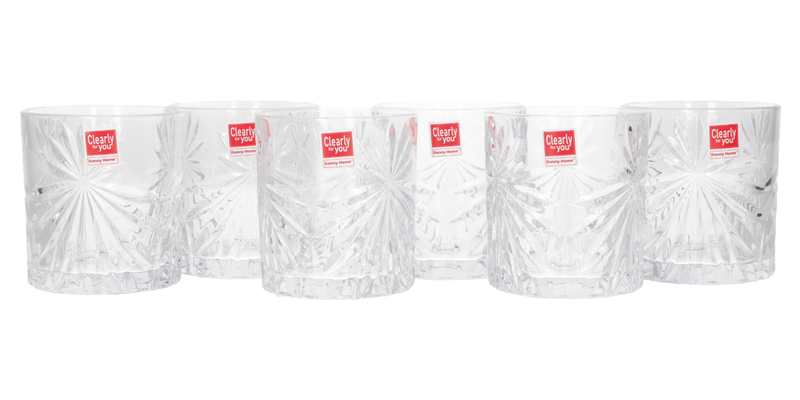 Danny home 6 Short Tumbler Glasses 320 ML