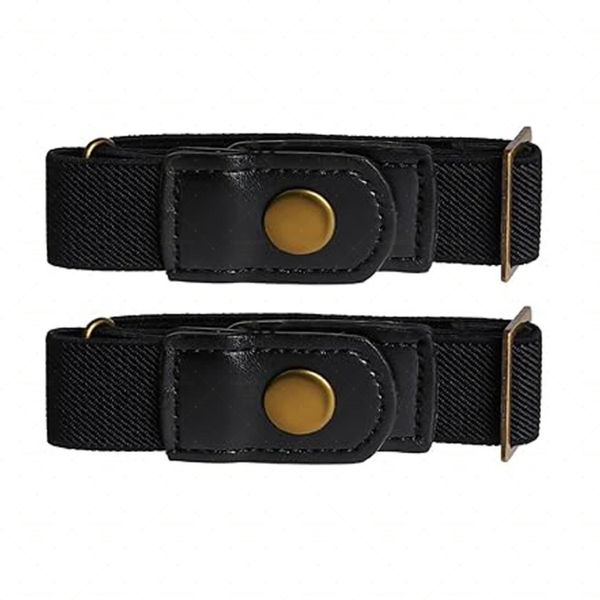 2 Pack Invisible Side No Buckle Belt Women and Men