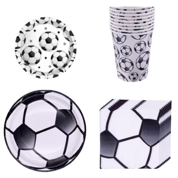 32 Piece Football/Soccer Theme Party Tableware