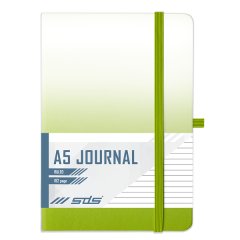 SDS A5 192 Page Lined Journal Hard Cover with Elastic Closure - Lime Green