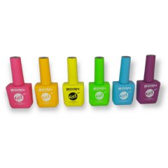 UV/LED Gel Nail Polish - Shades of Bright Colours - 6 piece