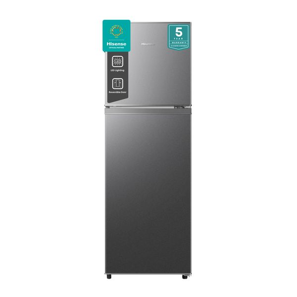 Hisense 154L Top Freezer Fridge-Titanium Silver