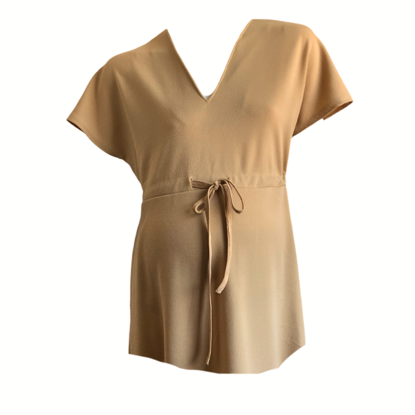 Stone Super Soft Summer Maternity - V-Neck Top - Normal Length