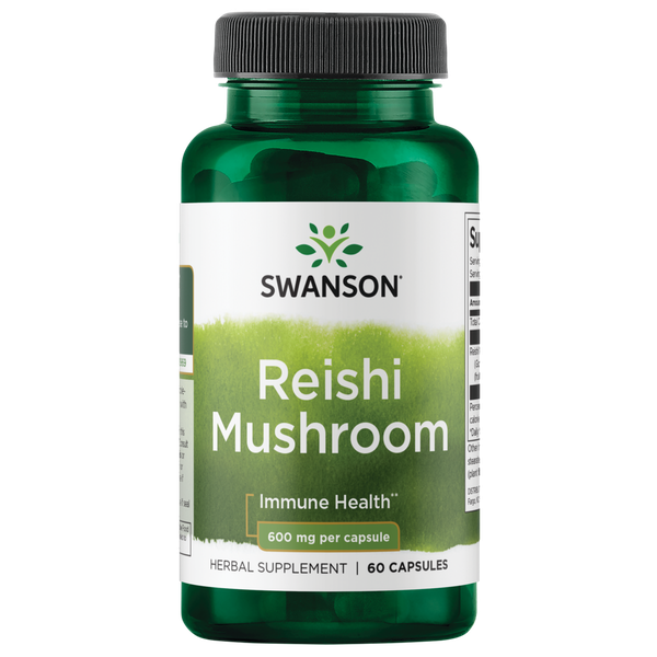 Swanson Full Spectrum Reishi Mushroom 600 mg - 60 Veg Caps