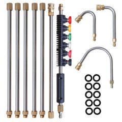 Tool Pressure Washer Extension Wands with O-Rings &amp;Nozzle Tips Set of 26