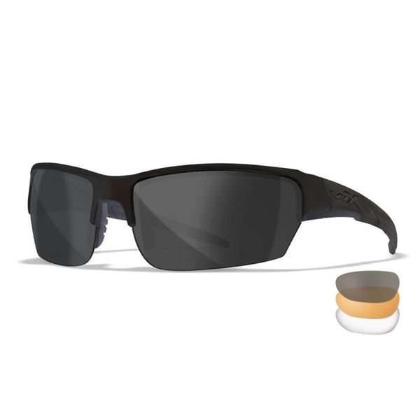 Wiley X WX Saint 3 Lens Set - Grey/Clear/Rust Matte Black Frame