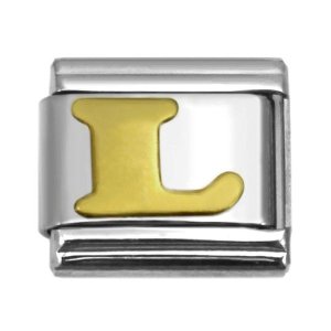 CRCS-Stainless Steel 9mm Italian Charm letter-Z Gold