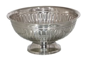 Decorative Round Bowl 33cm- Silver Plated