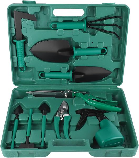 Gardening Tool Organizer Kit Of 10 Piece With Case