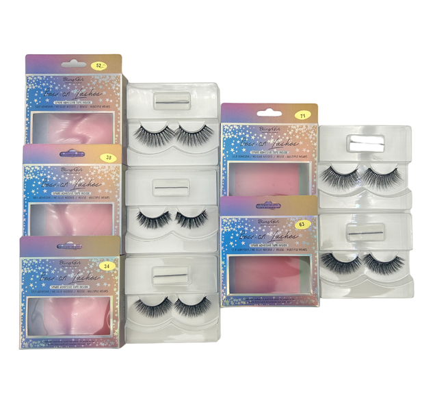 Bling Girl Self Adhesive Quick Press on eyelash 5 Pairs
