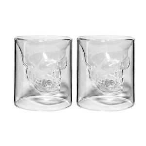 Kitchen Kult Skull Whiskey / Espresso Glasses 150ml - 2 Pack