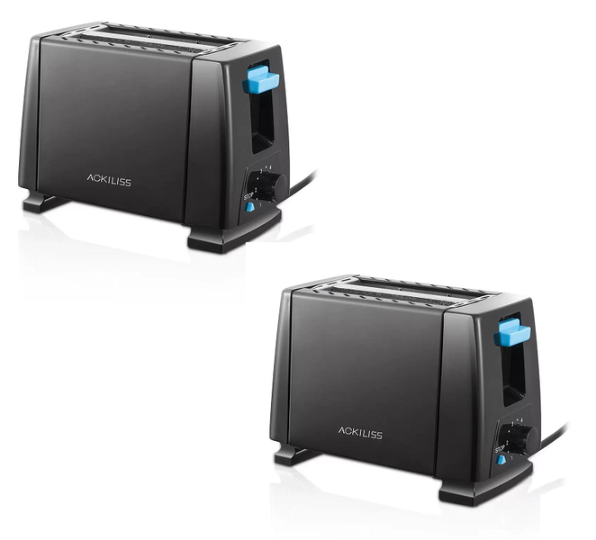 2Pack-650W Semi-Automatic Toaster And Breakfast Machine