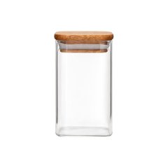 Multipurpose Glass Storage Jar With Wooden Lid