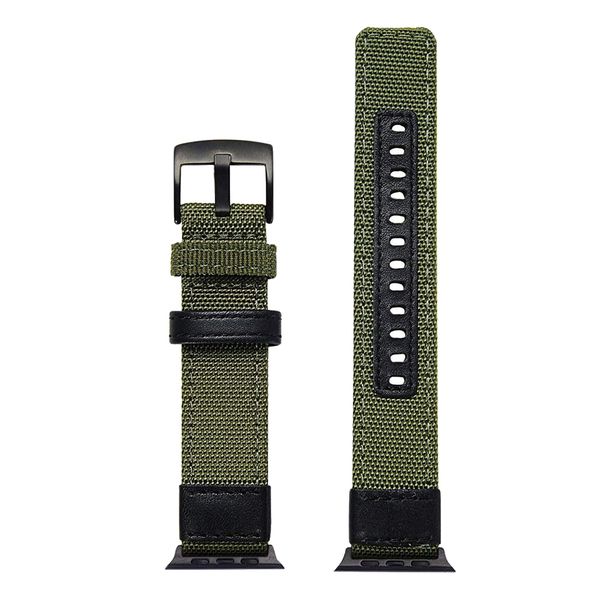 42mm Heavy Duty Nylon Watch Band Strap For Apple Watch Series - Green
