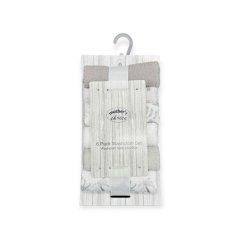 Mothers Choice 6 Pack Baby Washcloth Set - Grey Safari