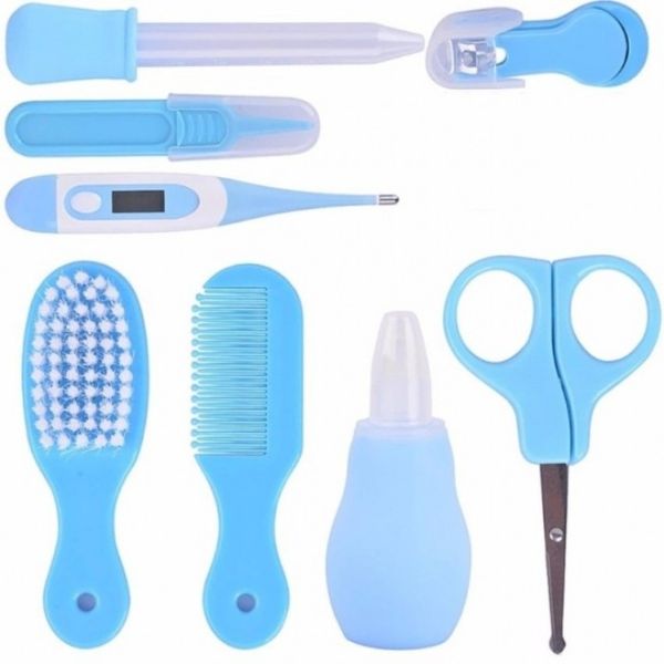 8 Piece Baby Care Grooming Kit - Blue