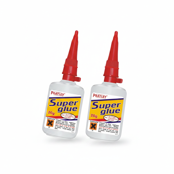 Pratley Super Glue 20g - Strong Adhesive for Plastic, Metal, - 2 Pack