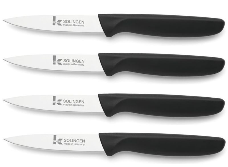 Klever Smartline Paring Knife 10cm Blade - 4 Pack - Red