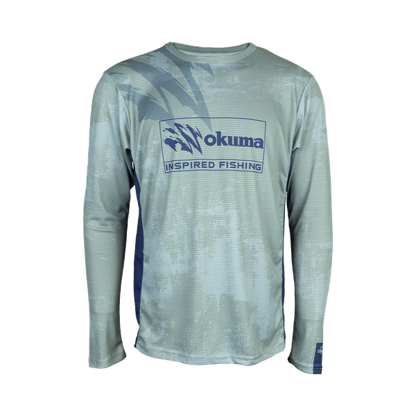 Okuma Blue Slate Outline Fishing Shirt