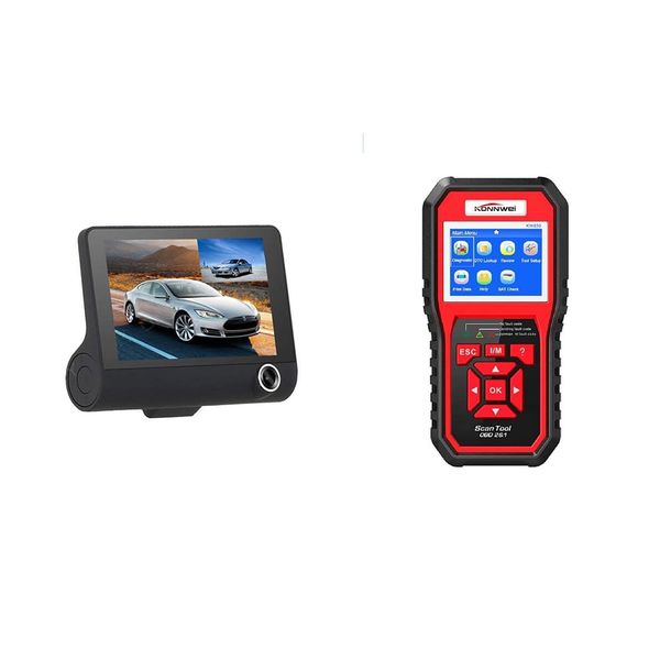 KW 850 Car Diagnostic Tool and 4 Inch Car DVR G-Sensor