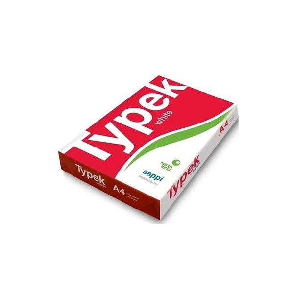 Typek 80 Gram Bond A4 500 Sheets of Paper- Single Ream, White, Single Pack